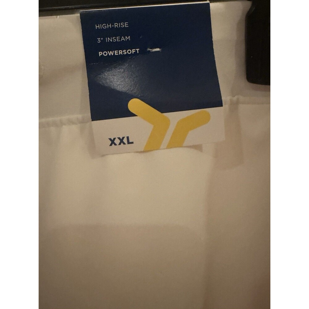 Old Navy White High-Waisted Ivory Powersoft 3” Seam Shorts XXL Active - Picture 3 of 9